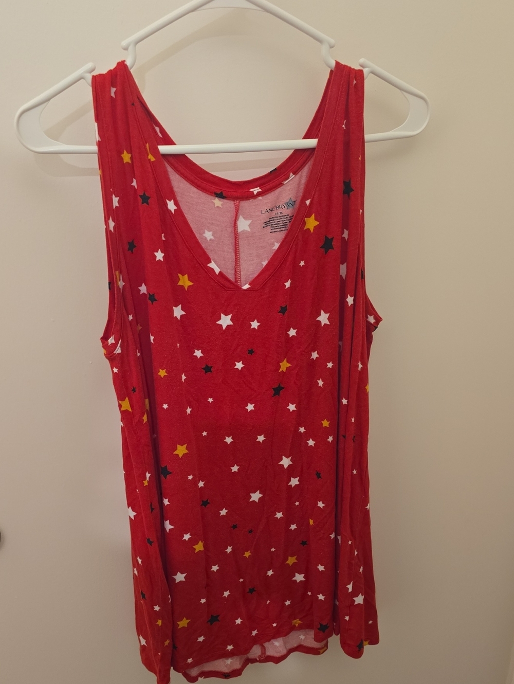 Red Star Print Tank Dress